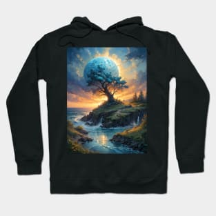 Lunar Tree Landscape Hoodie